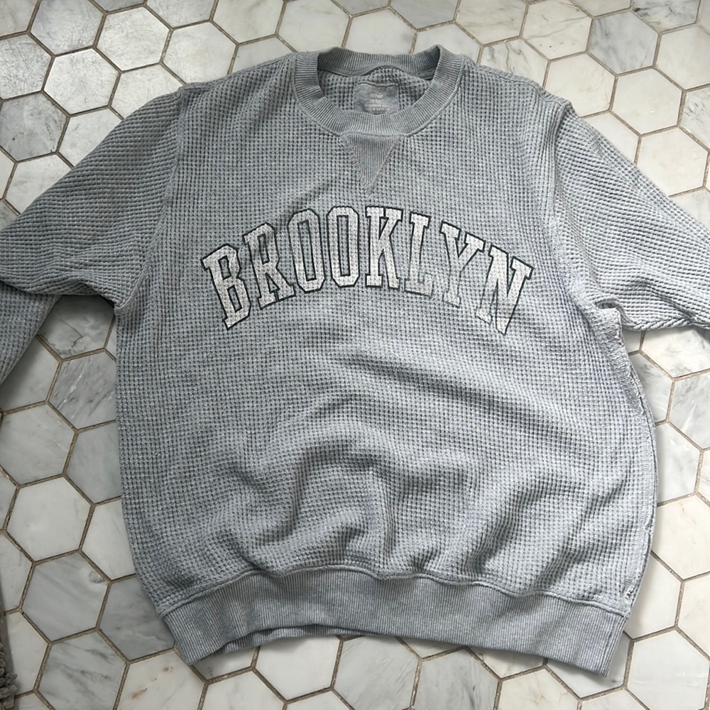 Aerie waffle sweater crewneck